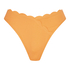 Braguita de bikini de corte alto Scallop, Naranja