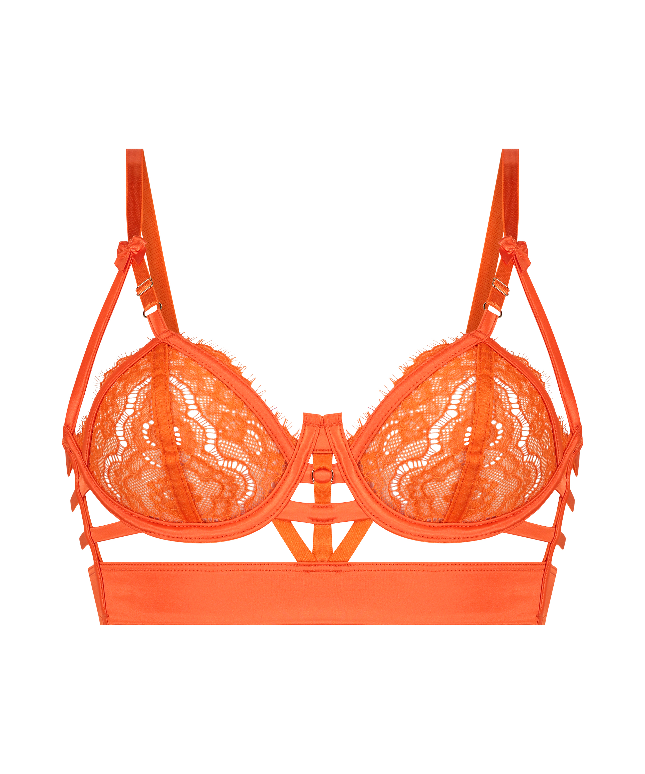 Sujetador longline de aros no preformado Mitzy, Naranja, main