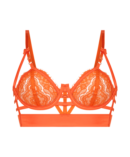 Sujetador longline de aros no preformado Mitzy, Naranja