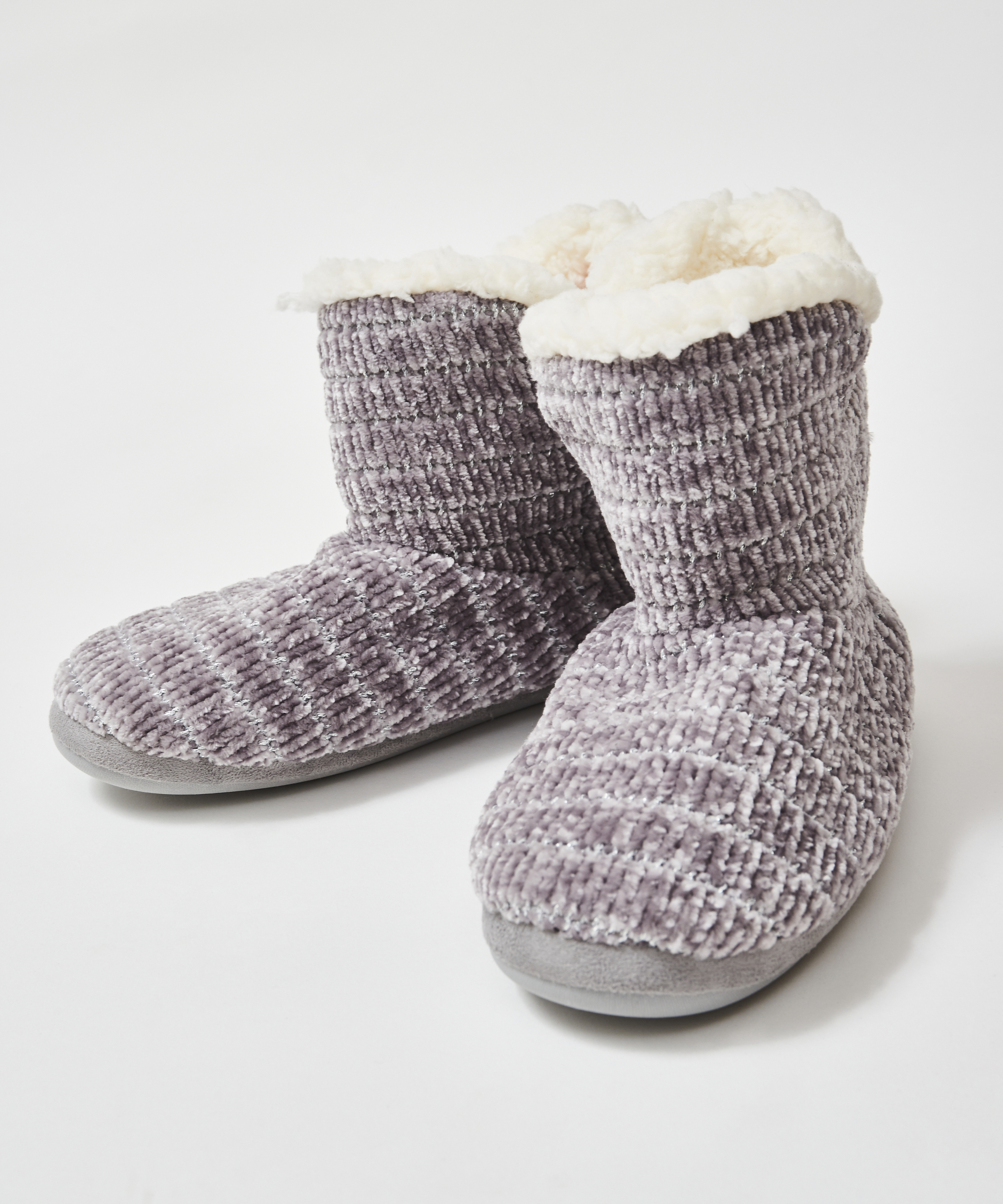 Zapatilas Chenille, Gris, main