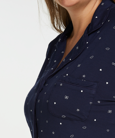 Conjunto de pijama largo, Azul