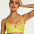 Bralette de rejilla Flexing, Amarillo