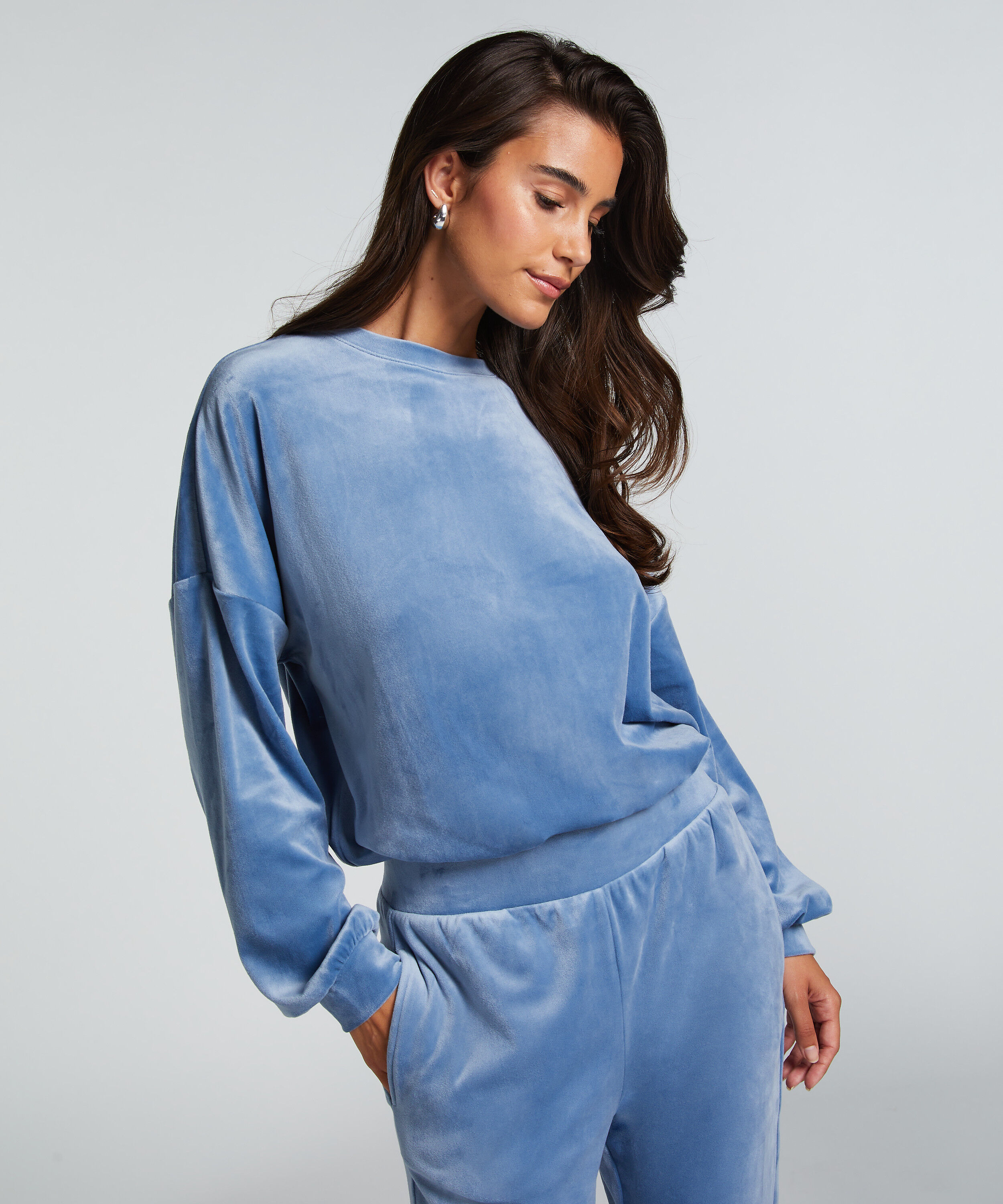 Top de terciopelo, Azul
