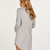 Vestido camisero de manga larga de jersey Essential, Gris