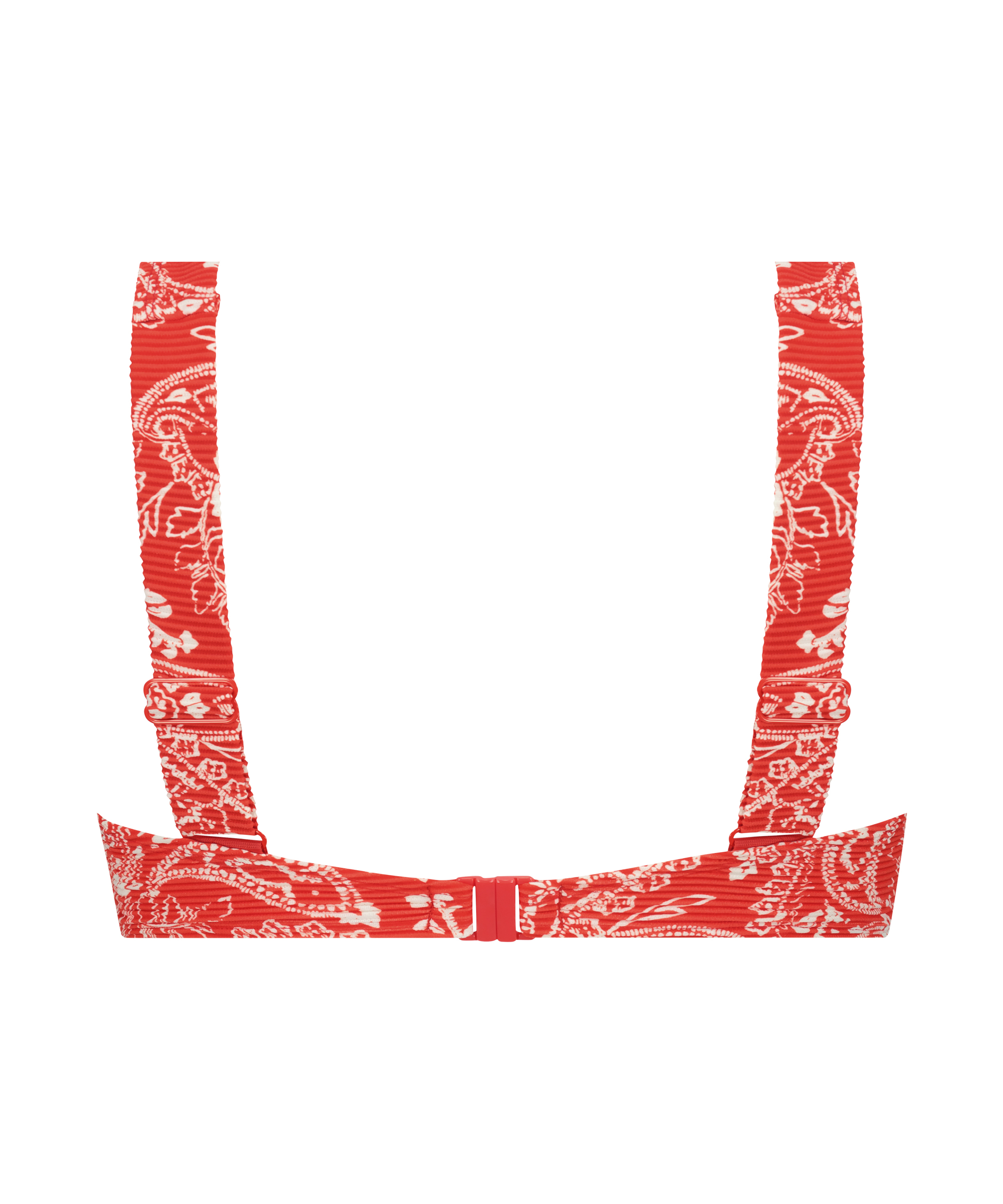 Top de bikini de aros no preformado Paisley, Rojo, main