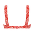 Top de bikini de aros no preformado Paisley, Rojo