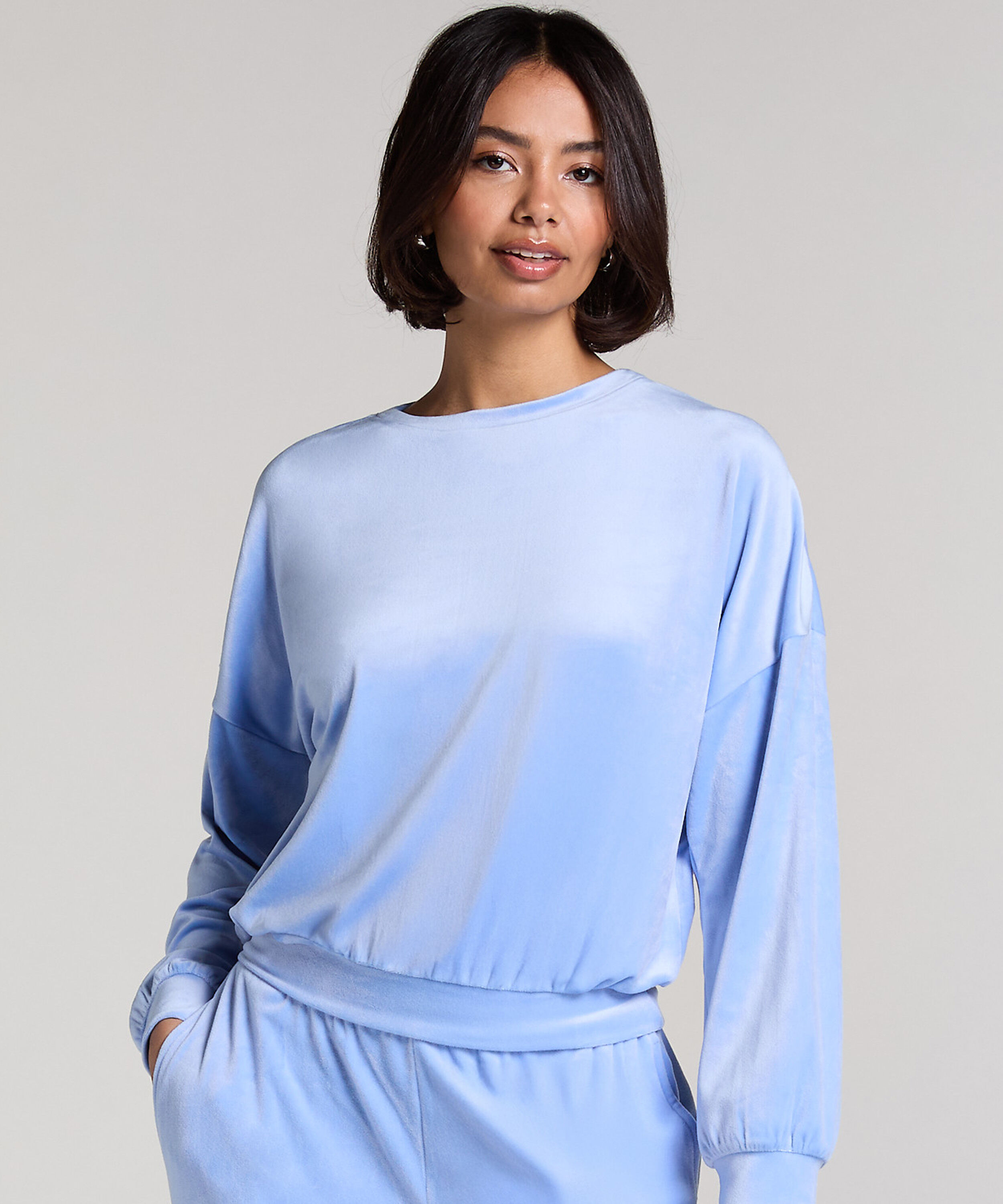 Top de terciopelo, Azul