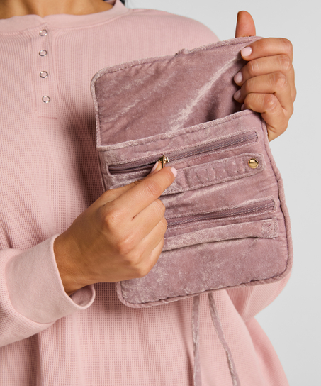 Estuche de bisutería con cuentas, Rosa