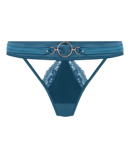 Tanga de talle alto Marjolein, Azul