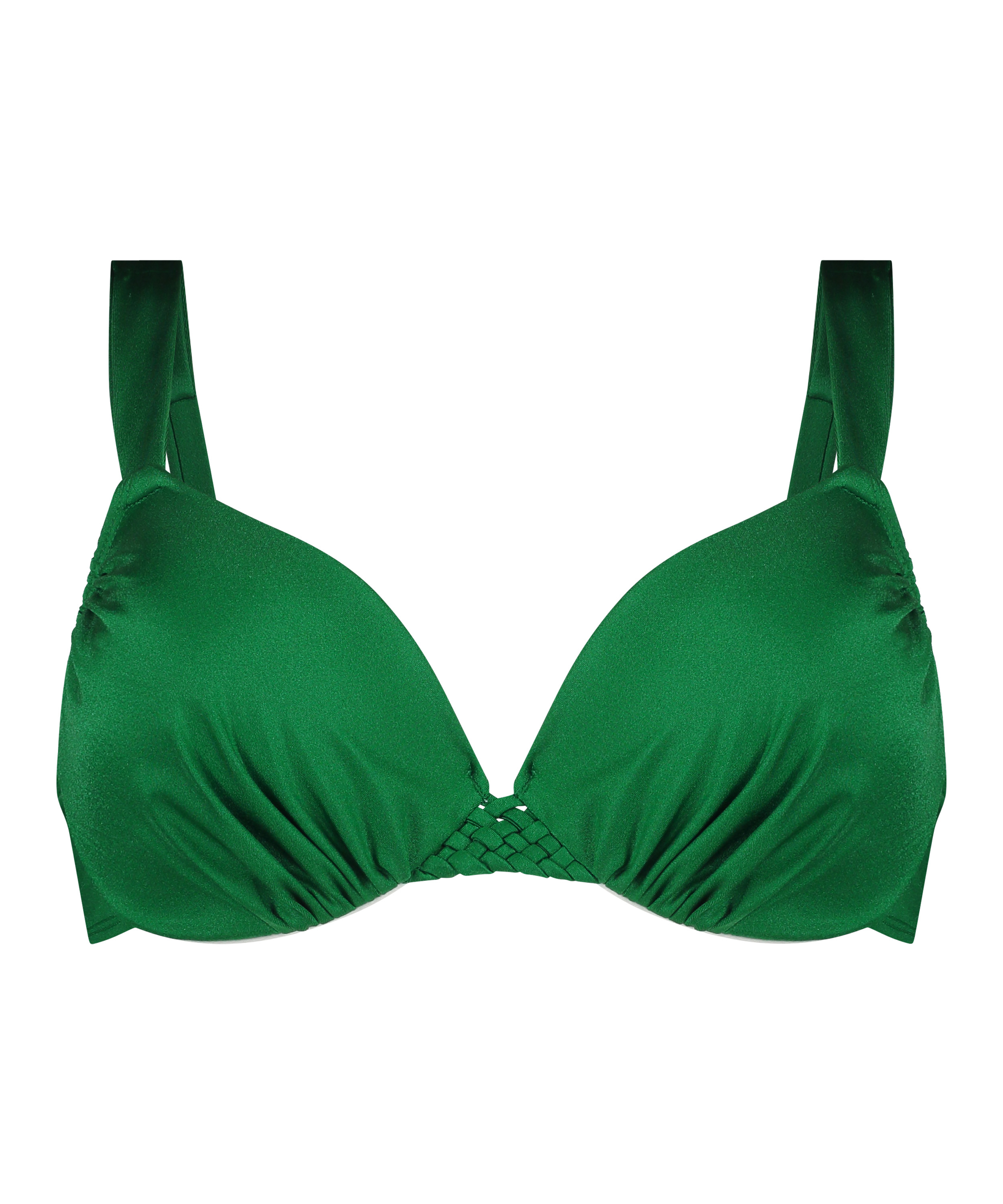 Top de bikini acolchado con aros Antigua, Verde, main