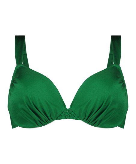 Top de bikini acolchado con aros Antigua, Verde