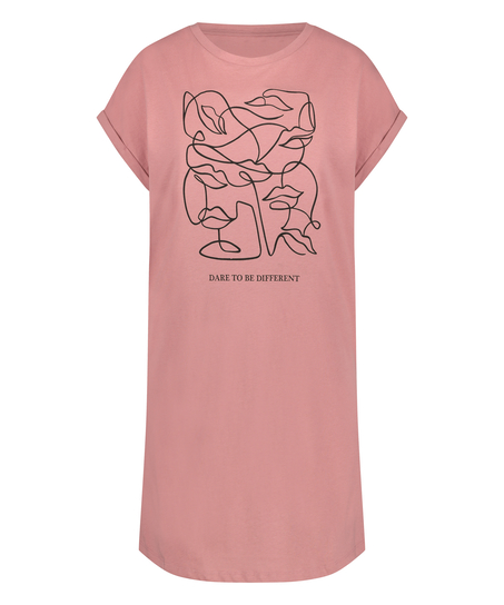 Camis&oacute;n de escote redondo, Rosa