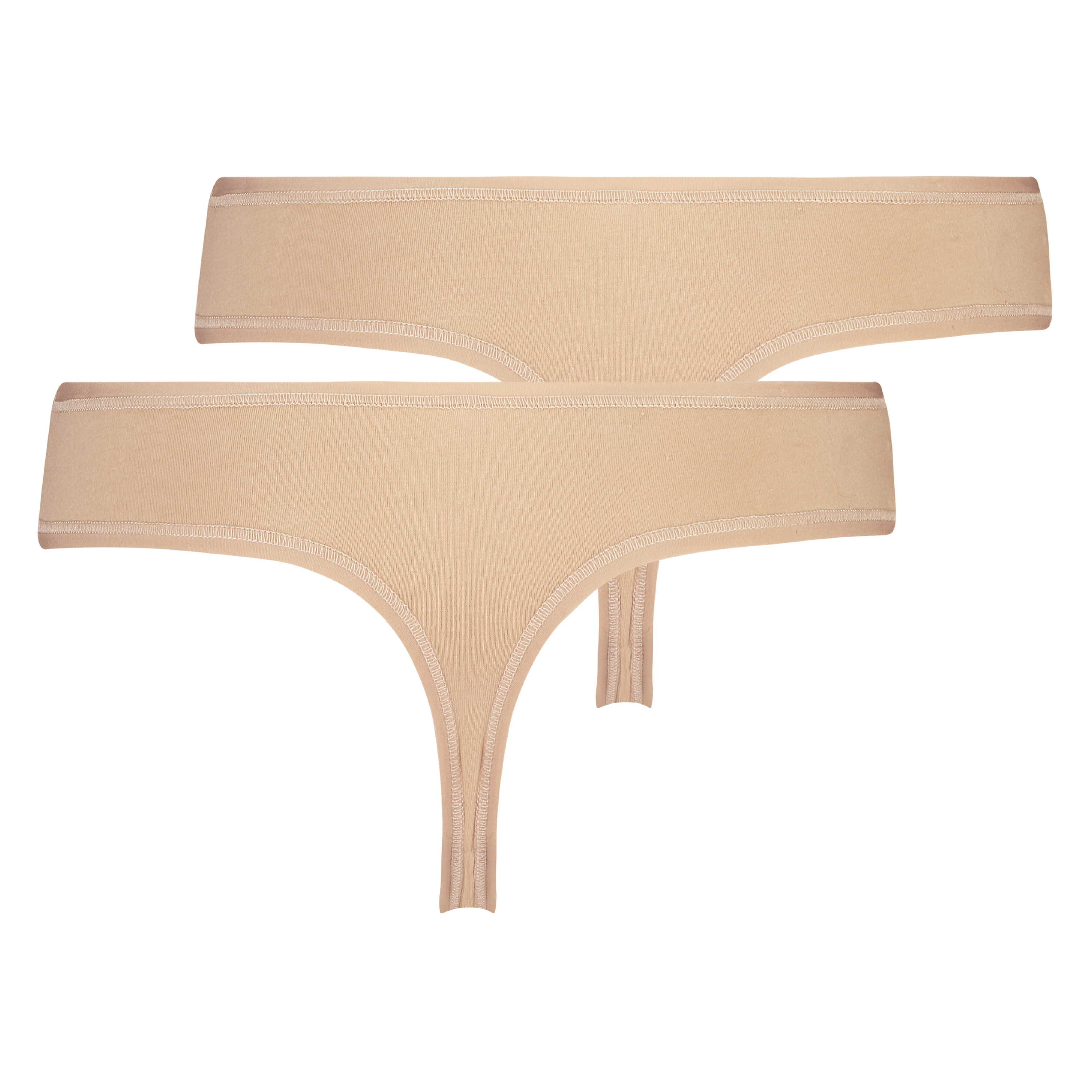 Juego de 2 tangas micro Kim Cotton, Beige, main