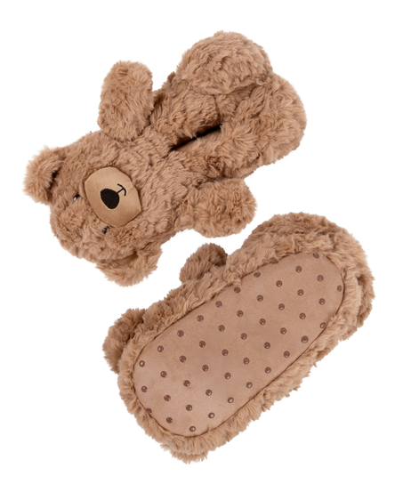 Pantuflas Teddy Bear, Beige