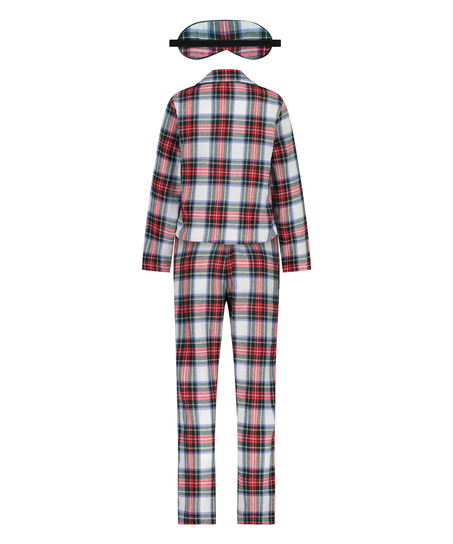 Conjunto de pijama Check Twill, Blanco