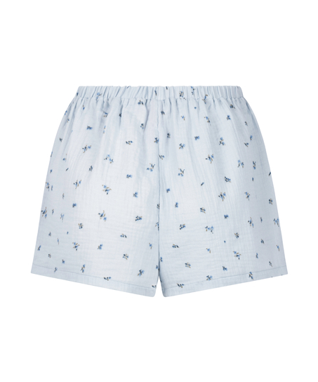 Short de muselina, Azul