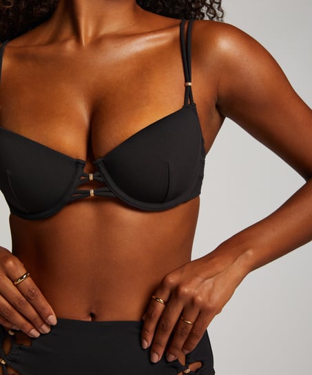 Top de bikini Holbox, Negro