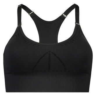 Sujetador deportivo HKMX The comfort de nivel 1, Negro