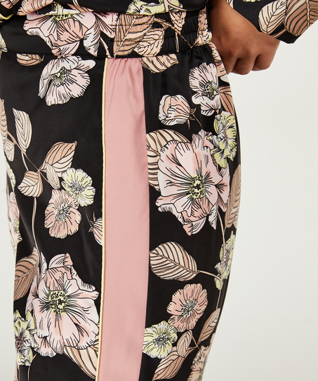 Pantalón de pijama satinado Emily, Negro