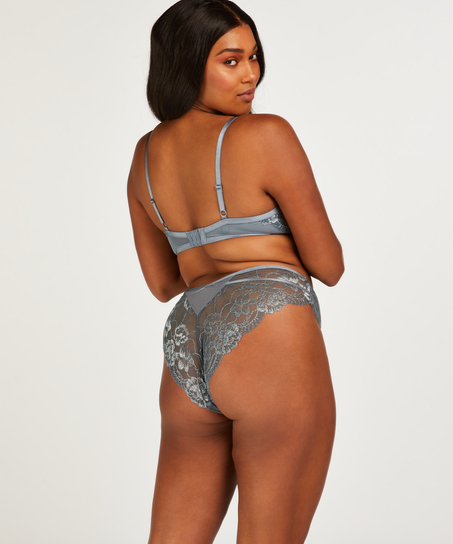 Braguita brasileña de corte alto Meghan, Azul