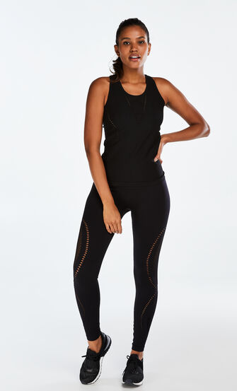 Camiseta sin mangas redonda HKMX, Negro