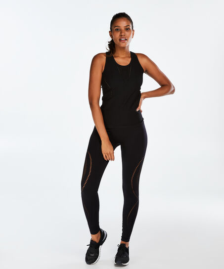 Camiseta sin mangas redonda HKMX, Negro
