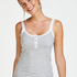 Singlet top cami rib lace, Gris
