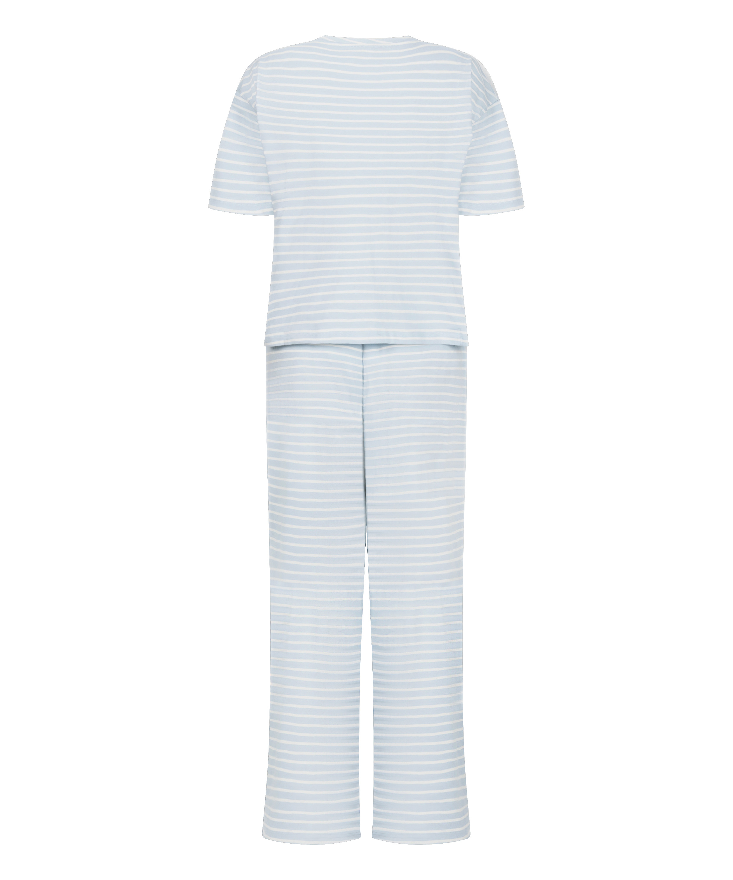 Pyjama Set Cotton Jersey Long, Azul, main