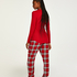 Tall Pantalón de pijama Twill Check, Rojo