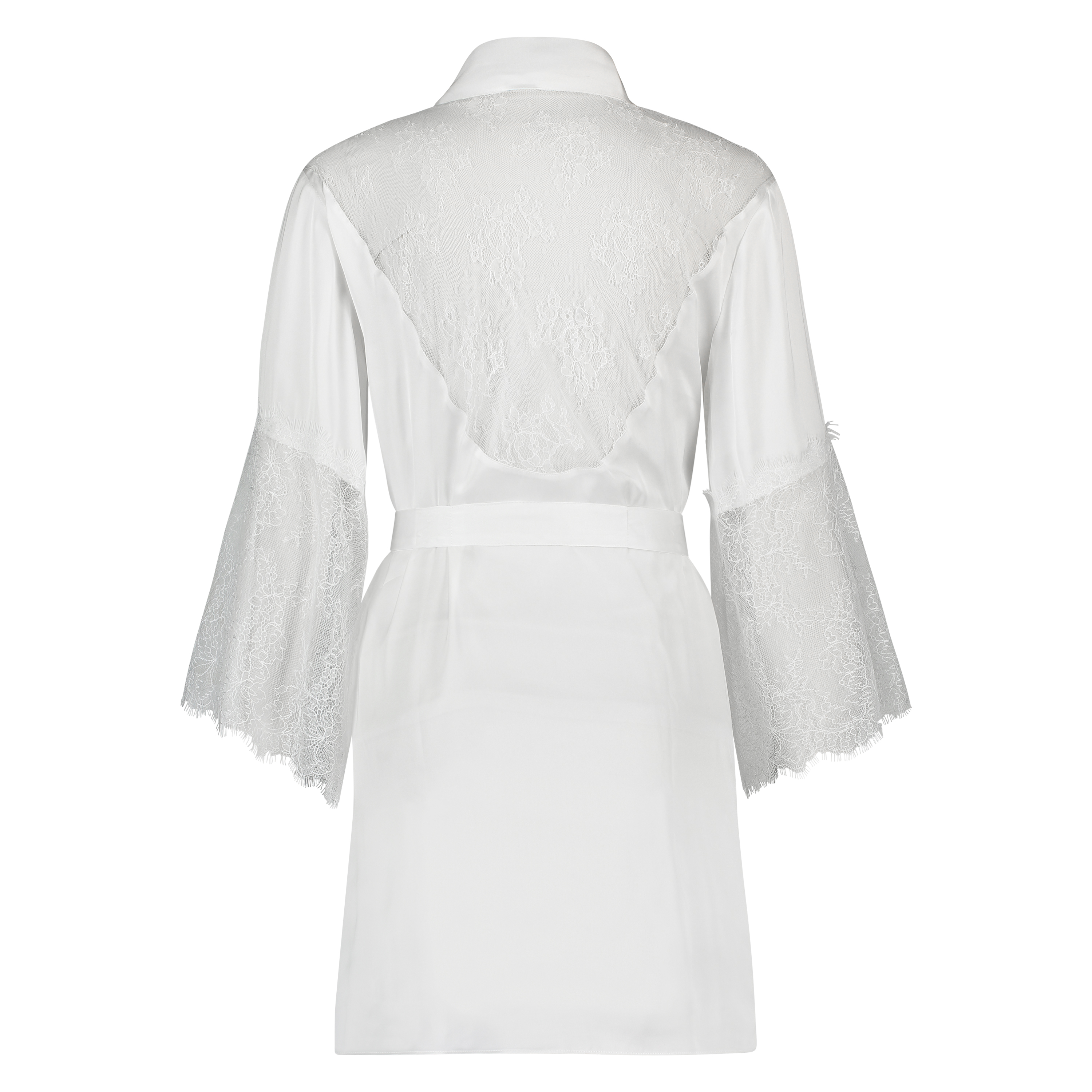 Kimono de sat&eacute;n Lily, Blanco, main