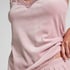 Camiseta top Velours Lace, Rosa