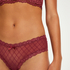 Brasile&ntilde;a en forma de V burn-out mesh, Rojo