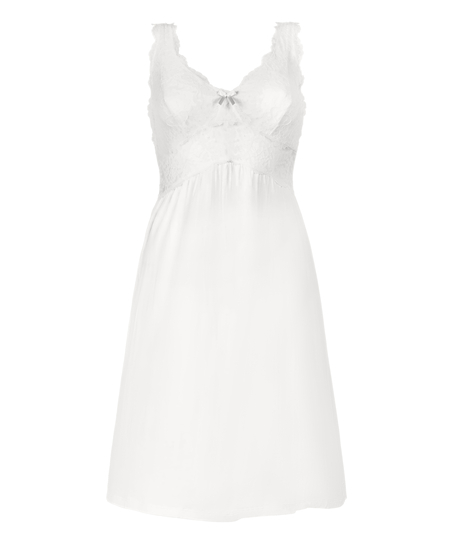 Vestido lencero Nora Lace, Blanco