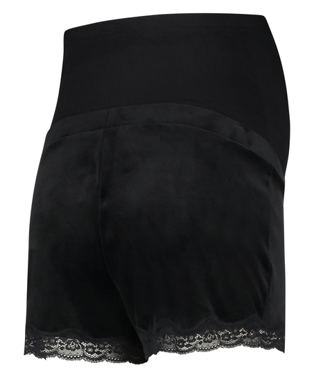 Pantal&oacute;n corto premam&aacute; de terciopelo, Negro