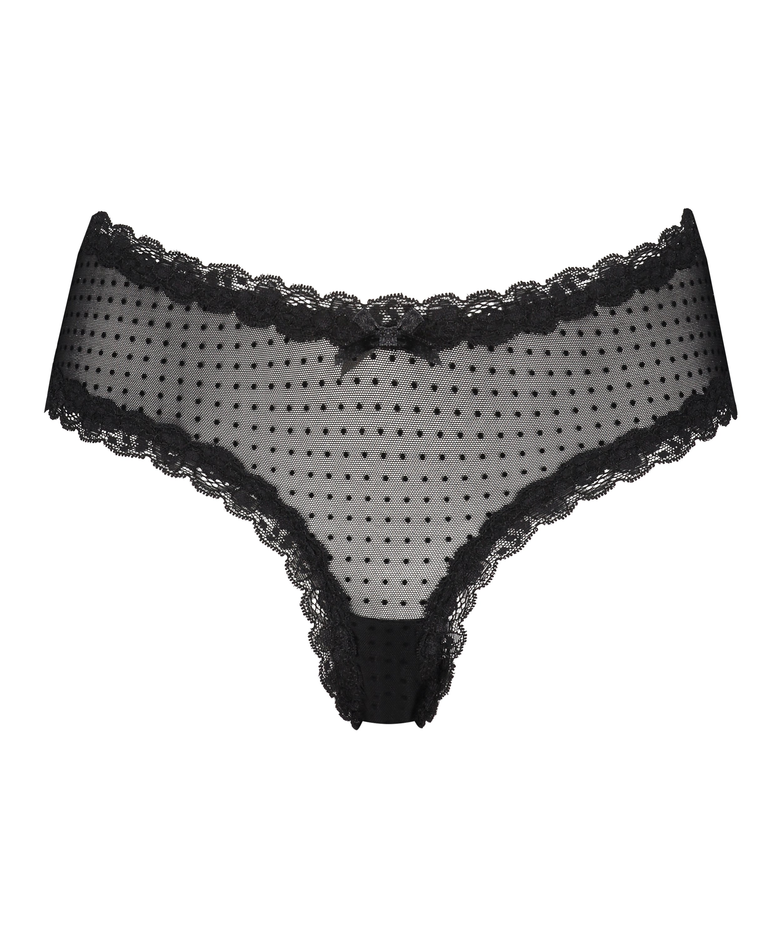 Brasile&ntilde;a en forma de V burn-out mesh, Negro, main