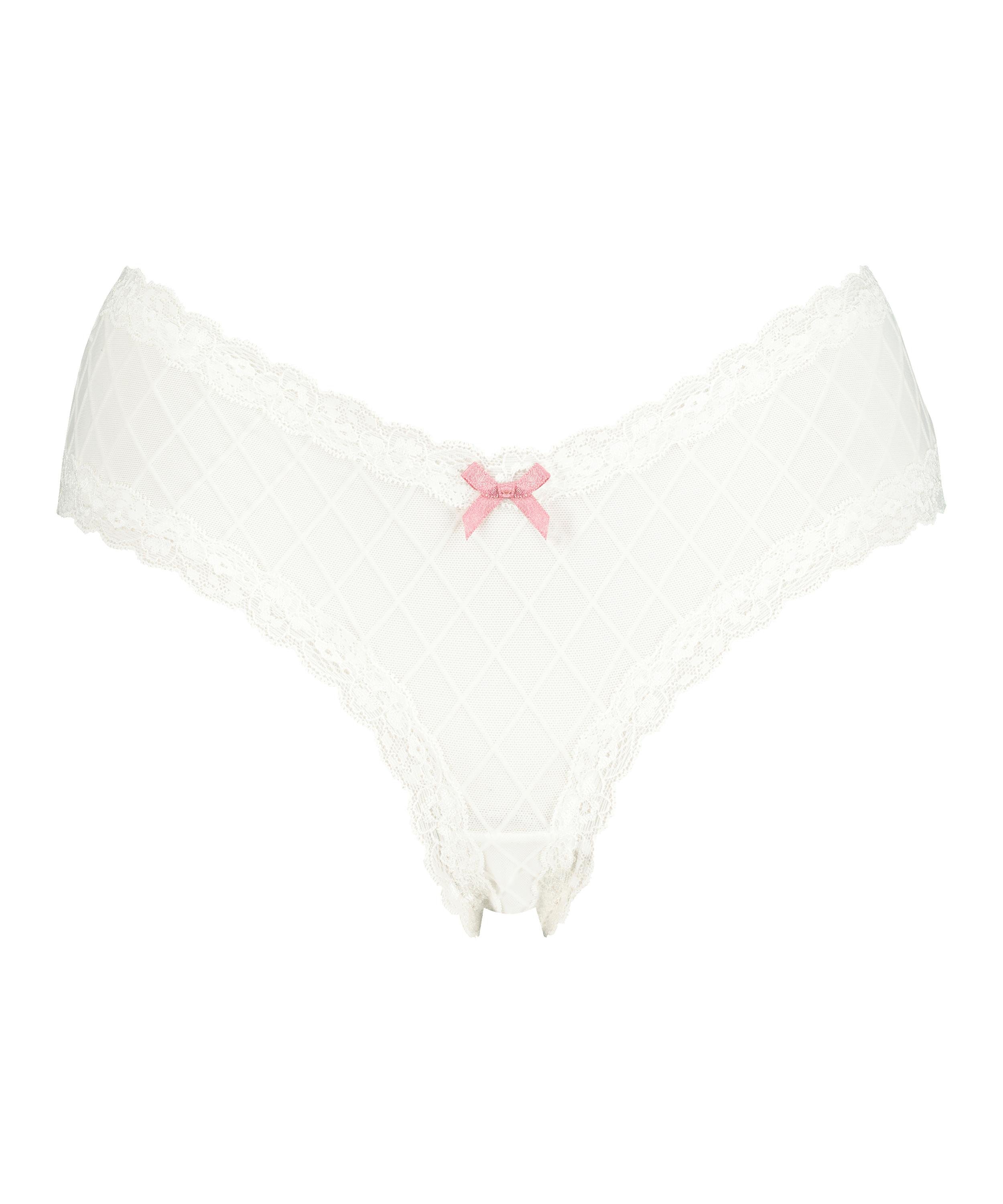 Brasile&ntilde;a en forma de V burn-out mesh, Blanco, main