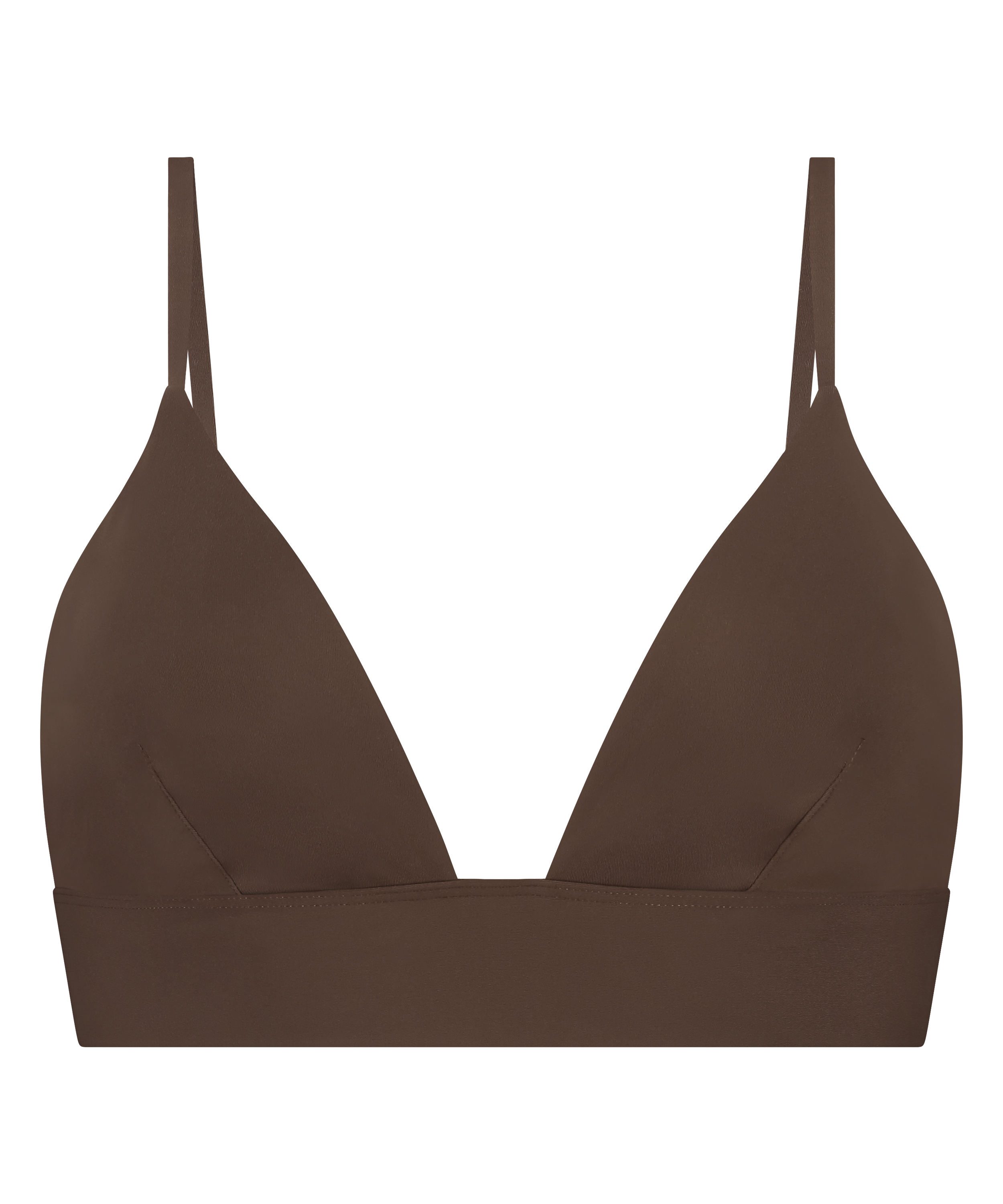 Triangular Bralette Smooth, Marrón, main