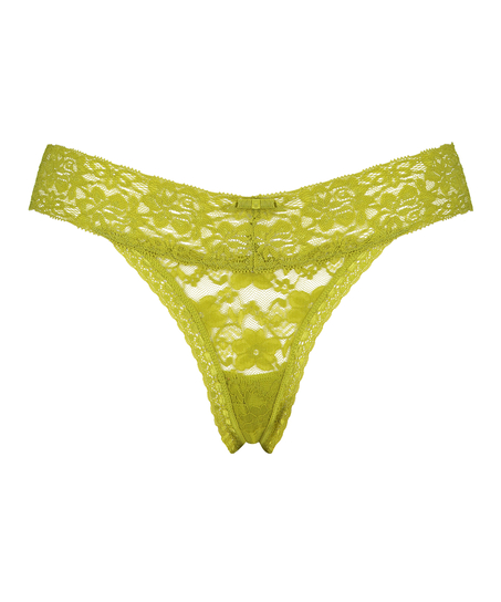 Tanga de corte ultra bajo en forma de V, Verde