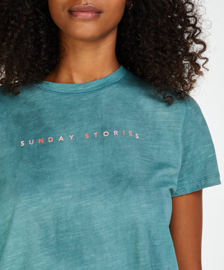 Top de pijama de manga corta, Verde