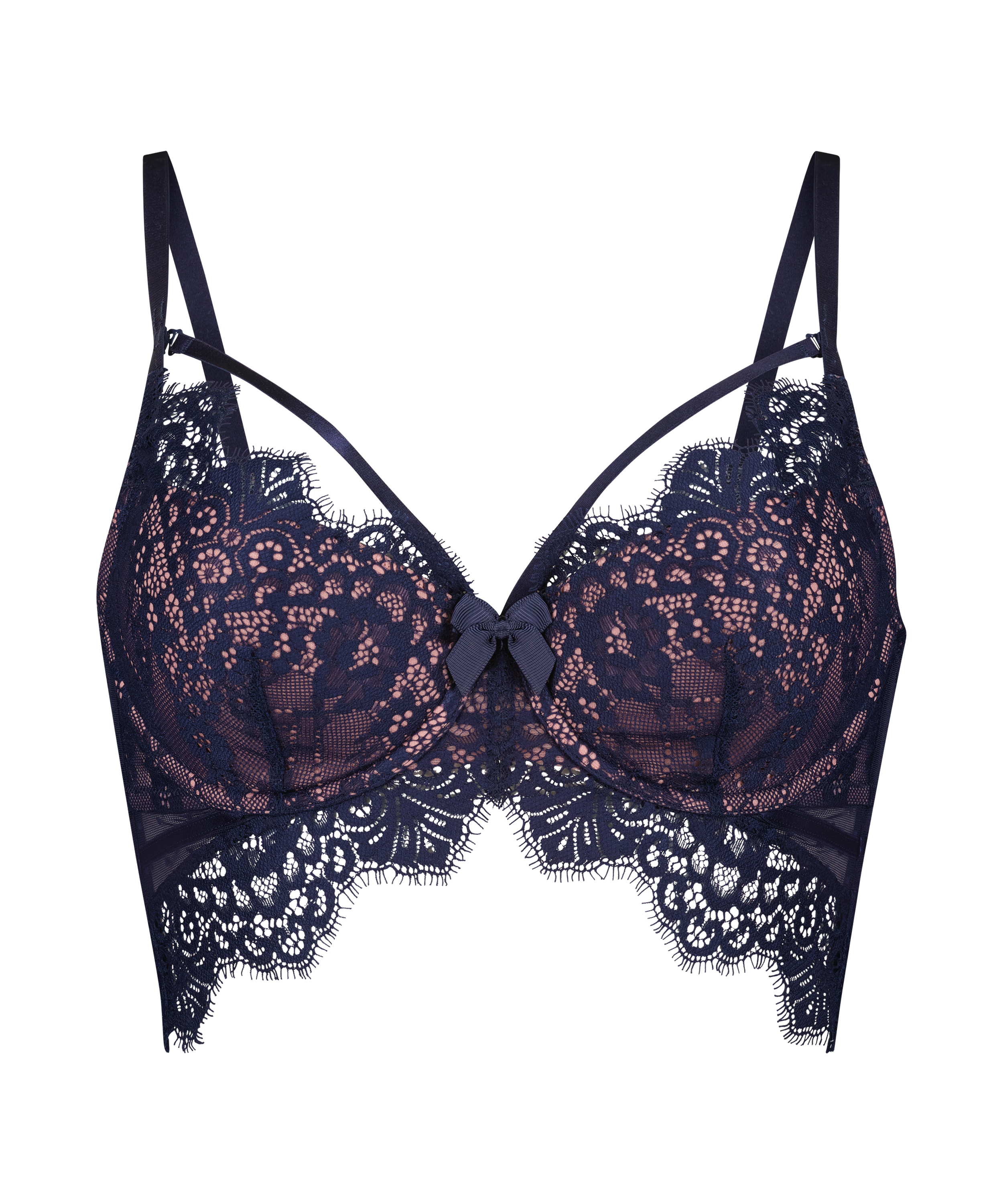 Sujetador longline de aros preformado Marilee, Azul, main