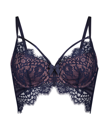 Sujetador longline de aros preformado Marilee, Azul