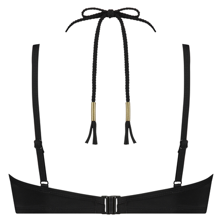 Top de bikini de aros preformado Sunset Dream, Negro