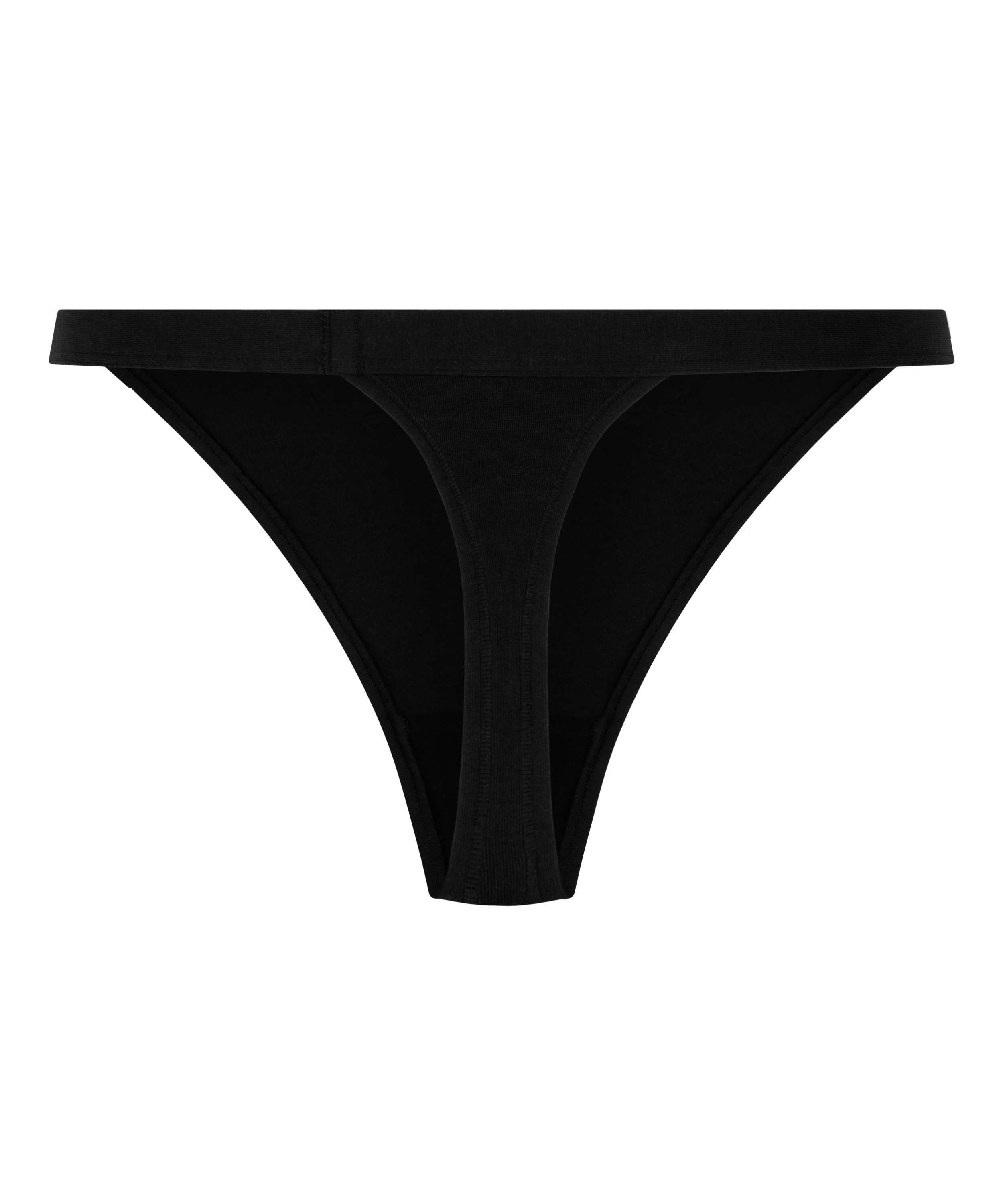 Tanga de algod&oacute;n, Negro, main