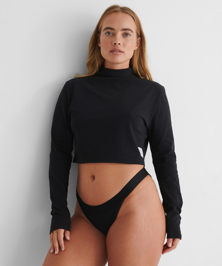 Top corto Lia HKM x NA-KD, Negro