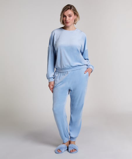 Top de terciopelo, Azul