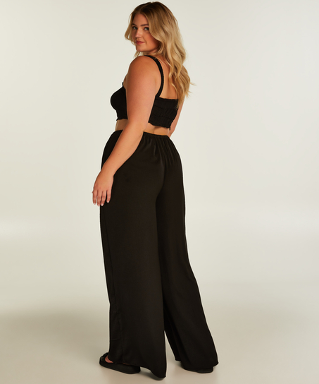 Crop top Ruched, Negro