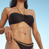 Top de bikini de aros preformado y sin tirantes Cuba Rebecca Mir, Negro
