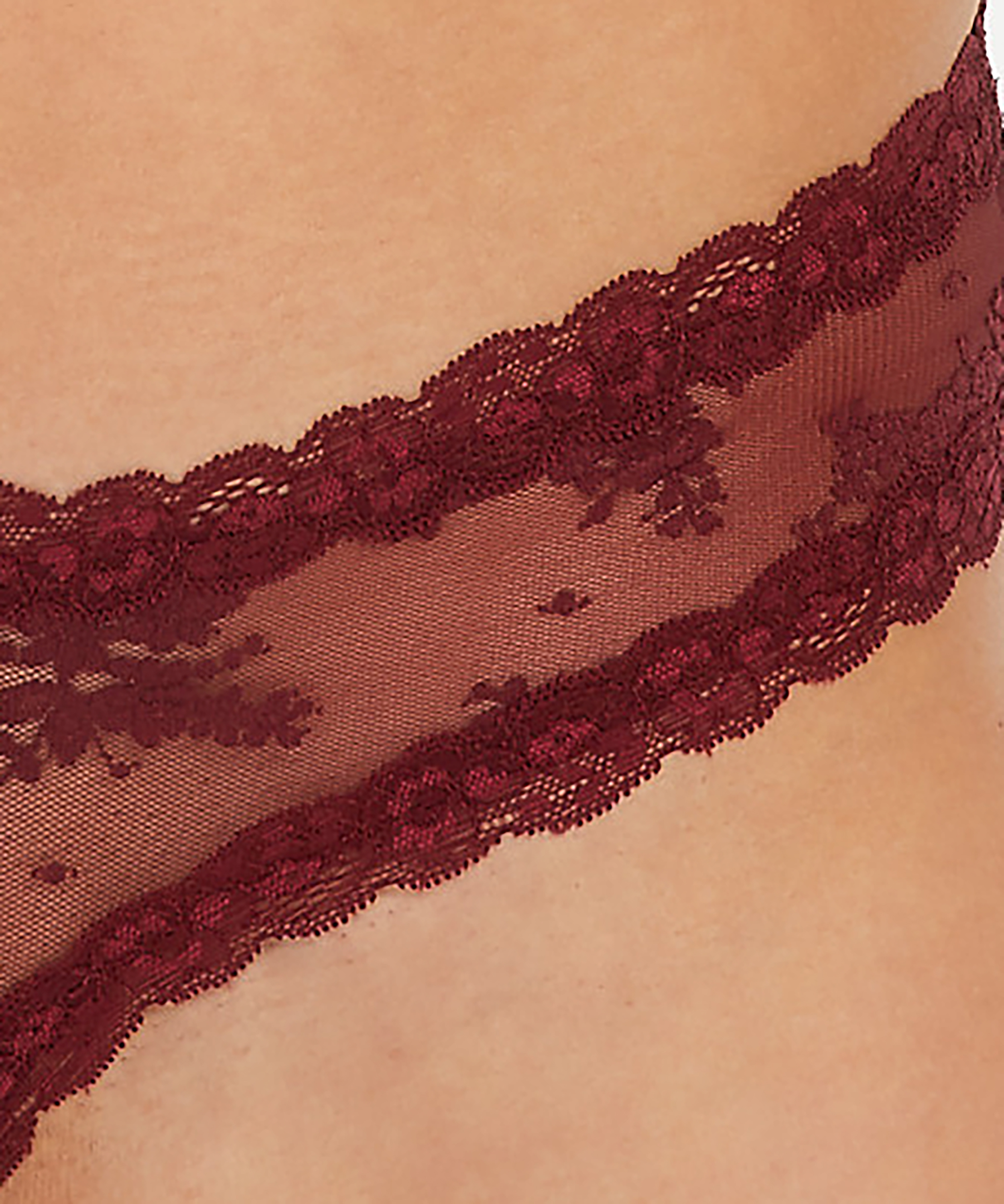 Brasileña en forma de V burn-out mesh, Rojo, main