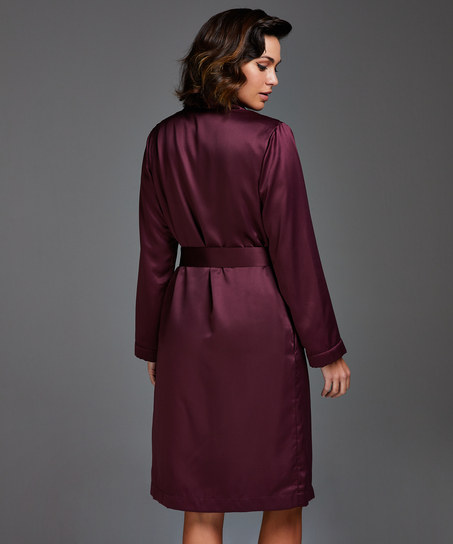 Albornoz de vell&oacute;n y sat&eacute;n, Morado