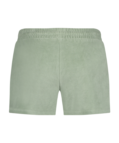 Short bolsillo de terciopelo, Verde